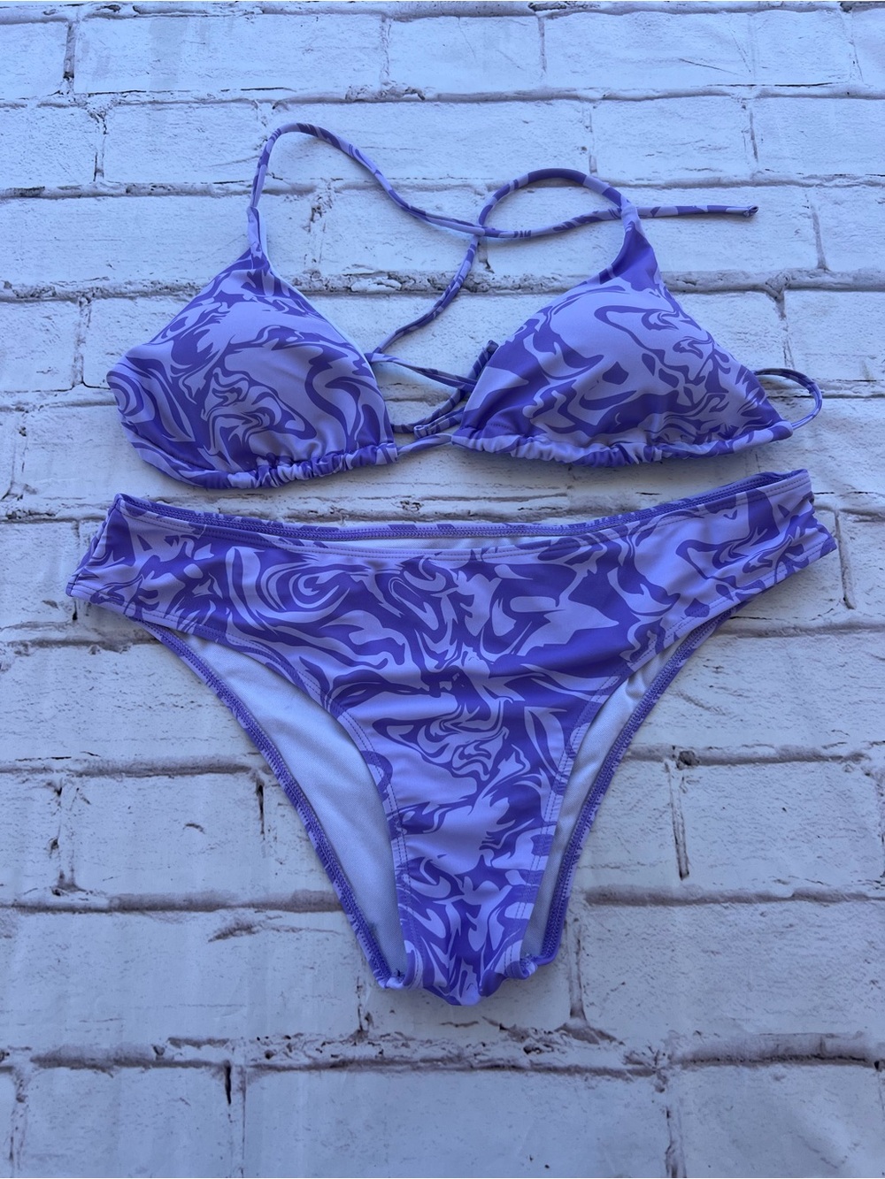 SHEIN purple bikini with sarong XL